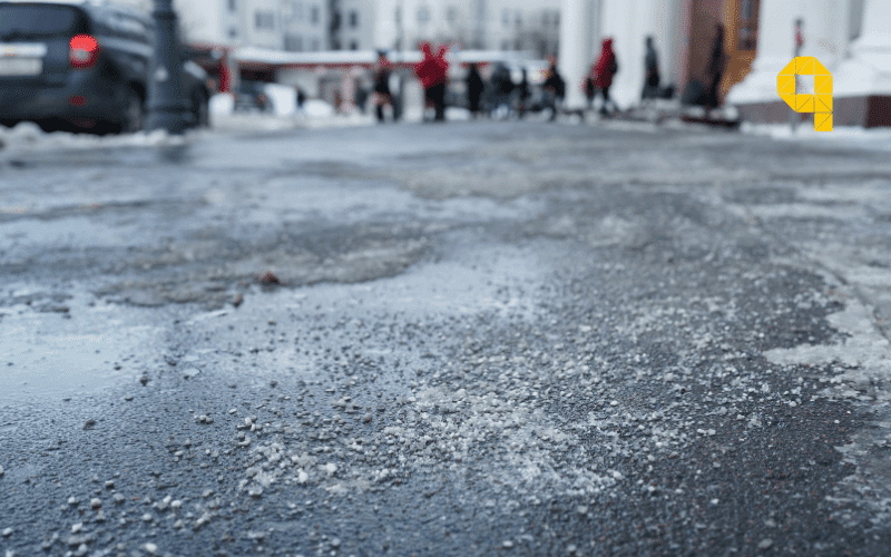 como afecta la nieve a los pavimentos industriales