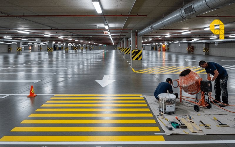 empresa de pintado de suelos de garaje y senalizacion profesional