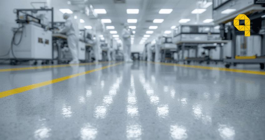 Pavimento conductivo disipativo antiestatico sala blanca industria electronica ESD