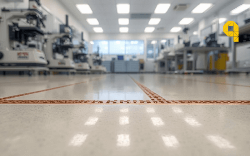 Pavimento conductivo disipativo sala blanca industria electronica instalacion Pavimento conductivo disipativo sala blanca industria electronica instalacion