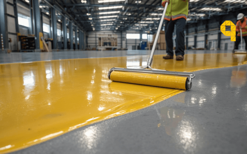 instalacion pavimento continuo resina nave industrial sin juntas