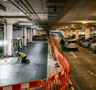rehabilitacion de parking por fases sin cerrar el garaje en madrid
