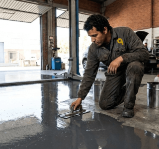 pavimento taller mecanico madrid resistente aceites