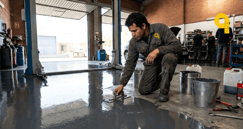 pavimento taller mecanico madrid resistente aceites